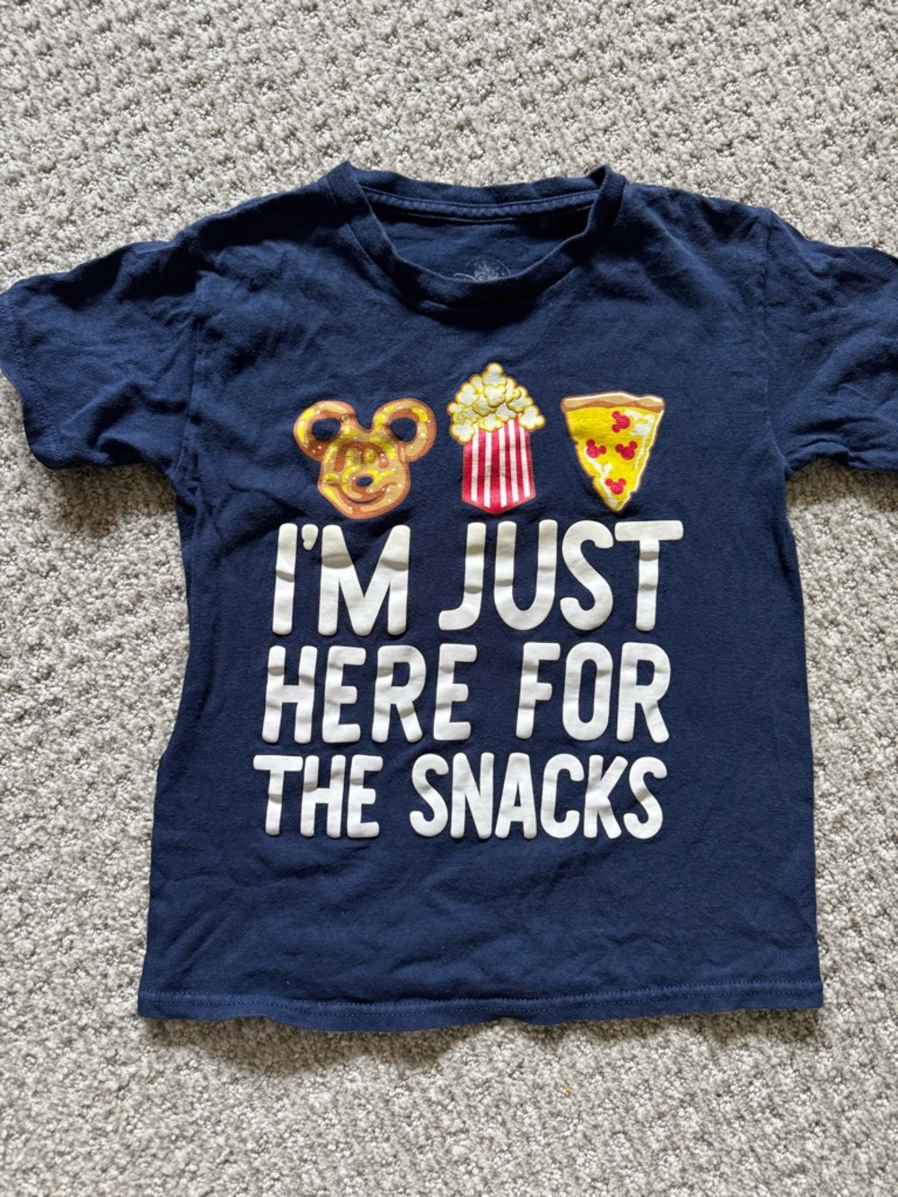 Disney Navy Graphic Snack Tee for Kids
